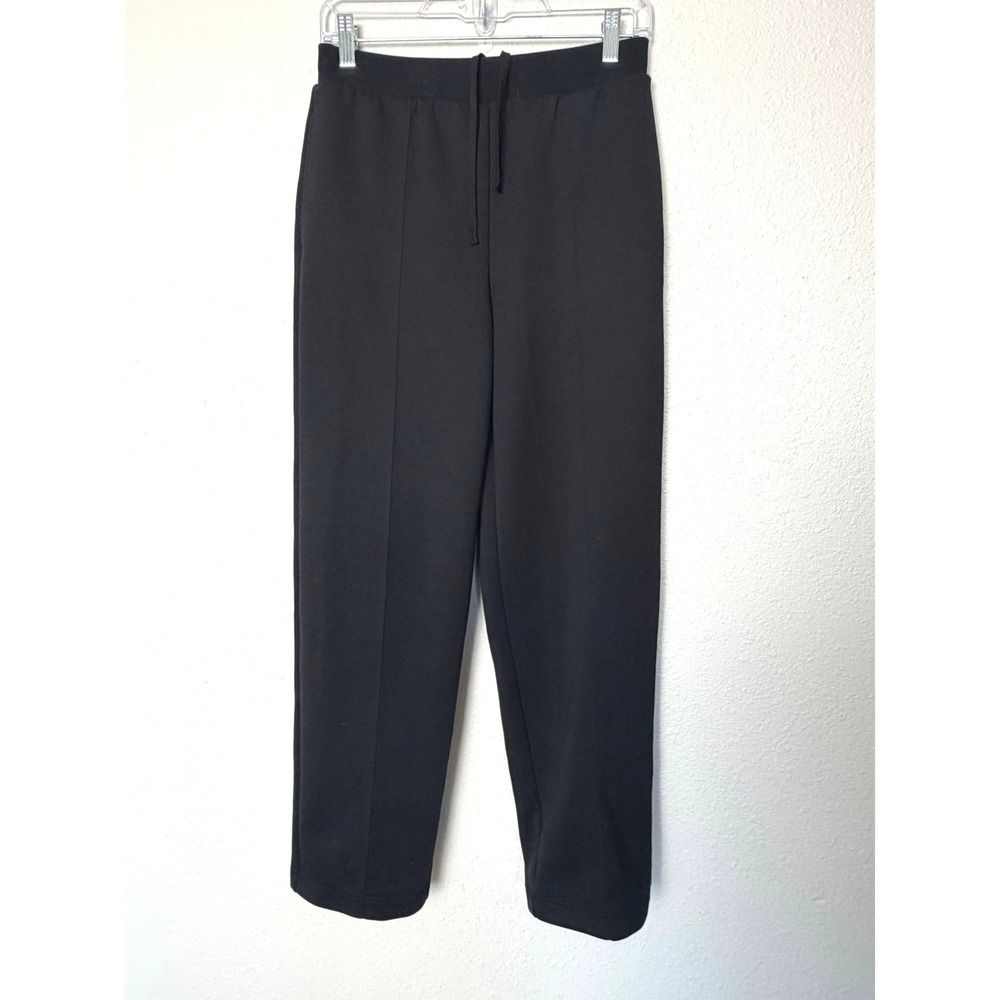 Uniqlo Dry Sweat Track Pants Black Size S Pintuck Straight Leg Drawstring 476107